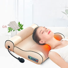 Load image into Gallery viewer, Infrared Heating Neck Shoulder Back Body Electric Massage Pillow Shiatsu Massager Device Cervical Healthy Massageador Relaxation