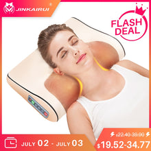 Load image into Gallery viewer, Infrared Heating Neck Shoulder Back Body Electric Massage Pillow Shiatsu Massager Device Cervical Healthy Massageador Relaxation