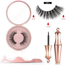 Load image into Gallery viewer, Magnetic Eyeliner Eyelashes Set Natural Thick Handmade No Glue Prevent Allergy Magnetic Fake Eyelashes With Eyelashes Applicator
