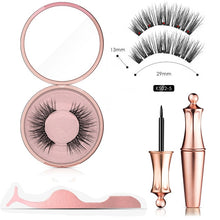 Load image into Gallery viewer, Magnetic Eyeliner Eyelashes Set Natural Thick Handmade No Glue Prevent Allergy Magnetic Fake Eyelashes With Eyelashes Applicator
