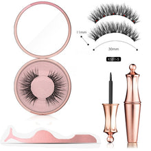 Load image into Gallery viewer, Magnetic Eyeliner Eyelashes Set Natural Thick Handmade No Glue Prevent Allergy Magnetic Fake Eyelashes With Eyelashes Applicator

