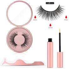 Load image into Gallery viewer, Magnetic Eyeliner Eyelashes Set Natural Thick Handmade No Glue Prevent Allergy Magnetic Fake Eyelashes With Eyelashes Applicator
