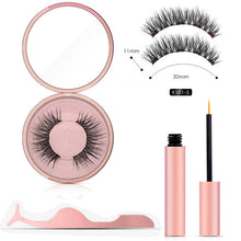 Load image into Gallery viewer, Magnetic Eyeliner Eyelashes Set Natural Thick Handmade No Glue Prevent Allergy Magnetic Fake Eyelashes With Eyelashes Applicator
