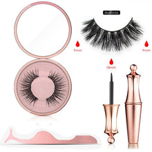 Load image into Gallery viewer, Magnetic Eyeliner Eyelashes Set Natural Thick Handmade No Glue Prevent Allergy Magnetic Fake Eyelashes With Eyelashes Applicator
